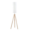 Wood Look Tripod Floor Lamp With White Shade - Natural - HomeRoots - Floor Lamps - Elite Enclave Home