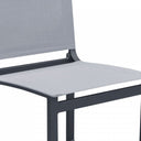 Aluminum Indoor Outdoor Dining Chair (Set of 2) - Gray And Black