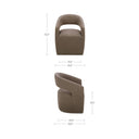 Barrow - Rolling Dining Chair - Soft Taupe - Moe's Home Collection - Side Chairs - Elite Enclave Home