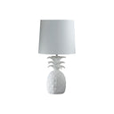 Bedside Table Lamp With White Empire Shade - White - HomeRoots - Table Lamps - Elite Enclave Home