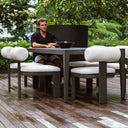 Bolster Back - Outdoor Dining Chair - White - Uttermost - Dining Chairs- Elite Enclave Home