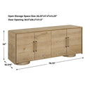 Evanston - 4 Door Natural Oak Cabinet - Woodtone
