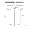 Sadie - Accent Table - Walnut Brown - Martha Stewart - Accent Tables - Elite Enclave Home