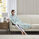 Zuri - Oversized Throw - Aqua - Madison Park - Throws - Elite Enclave Home
