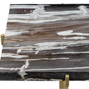 Rowman - Petrified Wood Accent Table - Bronze - Uttermost - Accent Tables- Elite Enclave Home