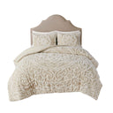 Laetitia - 3 Piece Tufted Duvet Cover Set - Taupe