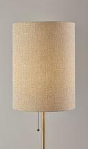 Marble And Metal Table Lamp With Beige Drum Shade - Black And Gold - HomeRoots - Table Lamps - Elite Enclave Home
