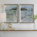 Far Away View - View Framed Prints - Light Blue