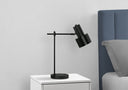 Metal Round USB Table Lamp With Black Drum Shade - Black - HomeRoots - Table Lamps - Elite Enclave Home