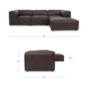 Form - Lounge Modular Sectional - Espresso Brown - Moe's Home Collection - Stationary Sectionals - Elite Enclave Home