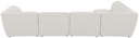 Miramar - 5 Piece Modular Sectional - Meridian Furniture - Stationary Sectionals - Elite Enclave Home
