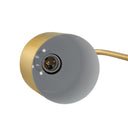 Iron Desk Table Lamp With Brass Bell Shade - Brass
