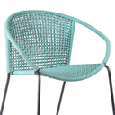25" Metal Outdoor Dining Chair (Set of 2) - Light Blue