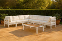 Nizuc - Outdoor Patio 8 Piece Modular Sectional With White Frame - Meridian Furniture - Stationary Sectionals- Elite Enclave Home