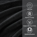800GSM - 8 Piece Antimicrobial Towel Set - Black - Madison Park Signature - Towel Sets - Elite Enclave Home