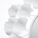Eden - Eden Gingko Leaf Round Wall Mirror 30.5" - White - Martha Stewart - Wall Mirrors - Elite Enclave Home