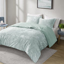 Mira - 3 Piece King/California King Crushed Velvet Sherpa Reversible Comforter Set - Aqua - Intelligent Design - Comforters & Sets - Elite Enclave Home