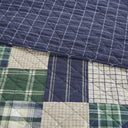 Timber - 3 Piece Reversible Printed Coverlet Set - Green / Navy