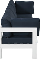 Nizuc - Outdoor Patio 4 Seat Modular Sofa With White Frame - Meridian Furniture - Stationary Sectionals- Elite Enclave Home