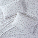 Cozy Cotton Flannel - King Printed Sheet Set - White Tossed Botanical