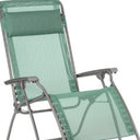 Metal Outdoor Zero Gravity Chair With Green Cushion - Green