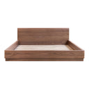 Round Off - King Bed - Natural Walnut - Moe's Home Collection - Slat Beds - Elite Enclave Home
