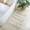 Asher - 22" x 58" Woven Texture Stripe Bath Rug - Natural - INK+IVY - Bath Rugs & Mats - Elite Enclave Home