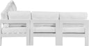 Nizuc - Outdoor Patio 5 Piece Modular Sectional With White Frame
