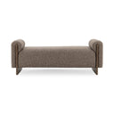 Classic Home Sierra Bench in Sand — plush cushioned seat with warm ash wood frame