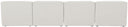 Miramar - 4 Seat Armless Modular Sofa - Meridian Furniture - Stationary Sectionals - Elite Enclave Home