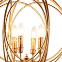 Four Light Floor Lamp With Modern Gold Geometric Globe Shade - Gold - HomeRoots - Floor Lamps - Elite Enclave Home