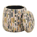Arem - Upholstered Multi - Color Ottoman - Gray / Pink / White / Yellow - Uttermost - Upholstered Ottomans - Elite Enclave Home
