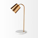 Lamp Base LED With Bronze Shade - White