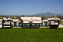 Malibu - Sofa - Black / White