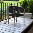 Solid Wood Outdoor Dining Chair (Set of 2) - Black