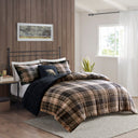 Alton - Down Alternative Comforter Set - Brown / Black