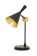 Metal Geometric Desk Table Lamps With Black And Gold Cone Shade (Set of 2) - Black