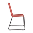23" Metal Outdoor Dining Chair (Set of 2) - Red