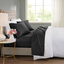600 Thread Count - 4 Piece Queen Cooling Blend Sheet Set - Black