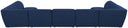 Miramar - 7 Piece Modular Sectional - Meridian Furniture - Stationary Sectionals - Elite Enclave Home