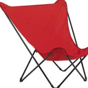 Outdoor Camping Chair - Red And Chrome