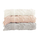 Chloe - Throw With Fringe Tassel - Blush - Madison Park - Throws - Elite Enclave Home