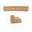 Naomi - 2 Piece Concave Modular Sectional - Golden Yellow - Moe's Home Collection - Stationary Sectionals - Elite Enclave Home