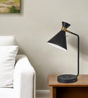 Asymmetrical Diabolo Metal Desk Lamp - Black