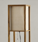 Floor Lamp With Storage Shelves - Natural Wood - HomeRoots - Floor Lamps - Elite Enclave Home