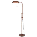 Adjustable Traditional Shaped Floor Lamp With Rust Square Shade - Rust - HomeRoots - Floor Lamps - Elite Enclave Home