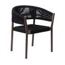 Solid Wood Outdoor Dining Chair (Set of 2) - Black
