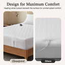 Heated Microfiber - King Heated Mattress Pad With 3M Scotchgard - White