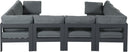 Nizuc - Outdoor Patio 8 Piece Modular Sectional With Gray Frame