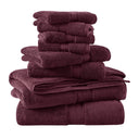 800GSM - 8 Piece Antimicrobial Towel Set - Burgundy - Madison Park Signature - Towel Sets - Elite Enclave Home